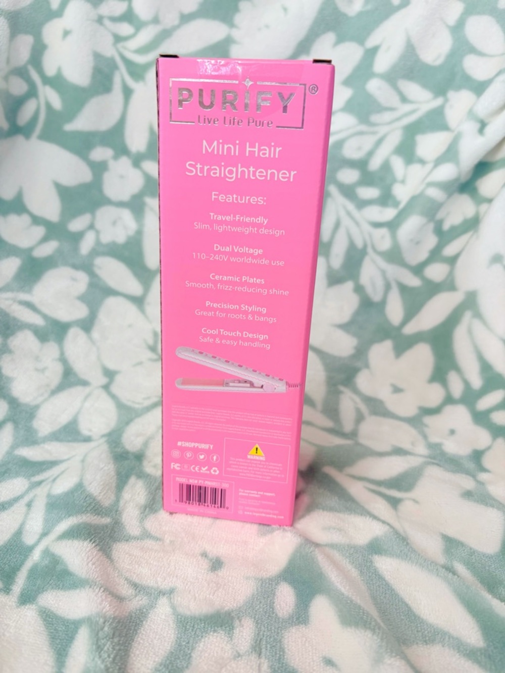 Pink Bow Mini Hair Straightener 🎀 Travel Size Flat Iron - Picture 3 of 4
